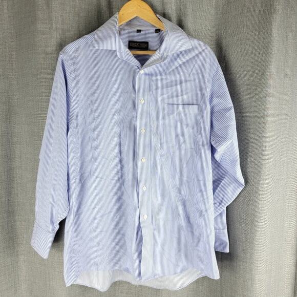 Donald J Trump Signature Series Dress Shirt Blue Long Sleeve Size 16 - Picture 1 of 5
